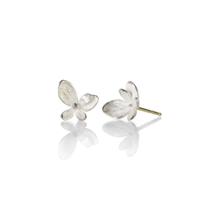 Sterling Silver Baby Hydrangea Studs