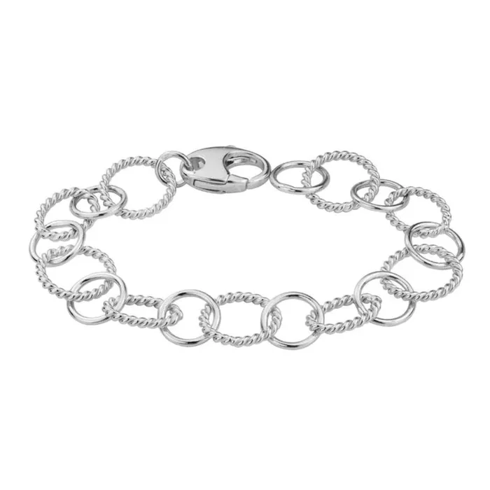 Sterling Silver Circle Links Bracelet
