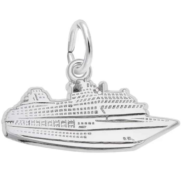 Sterling Silver Cruise Ship Charm