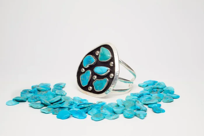 Sterling Silver Cuff with Sleeping Beauty Turquoise