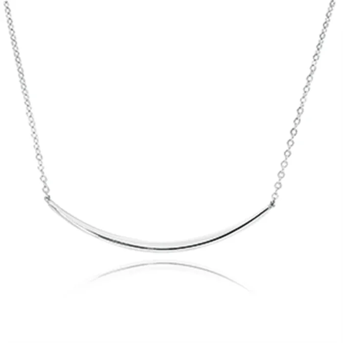 Sterling Silver Curved Bar Pendant