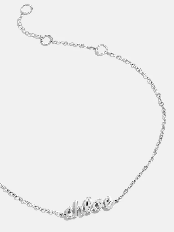 Sterling Silver Custom Nameplate Bracelet – Sterling Silver