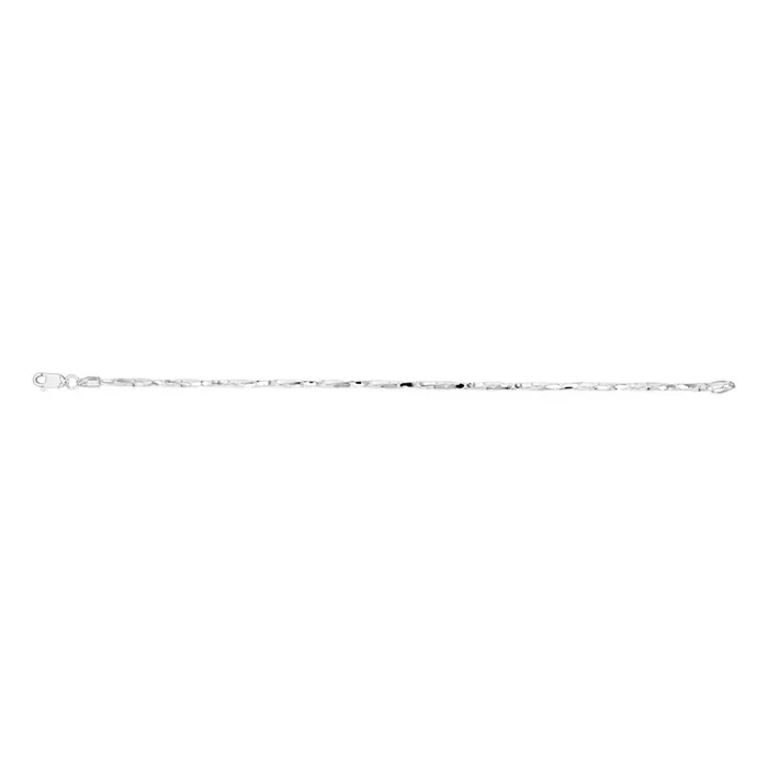 Sterling Silver Fancy 160 Gauge Twisted 19cm Bracelet