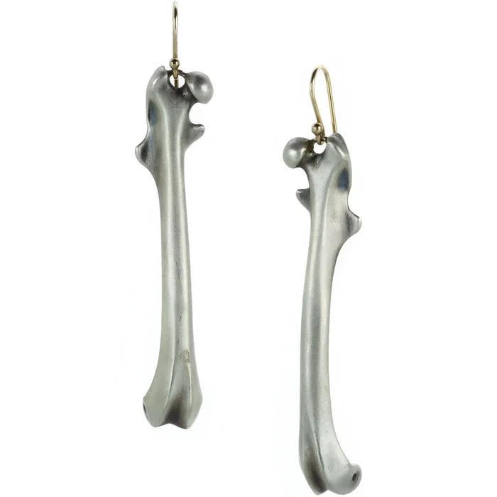Sterling Silver Femur Earrings