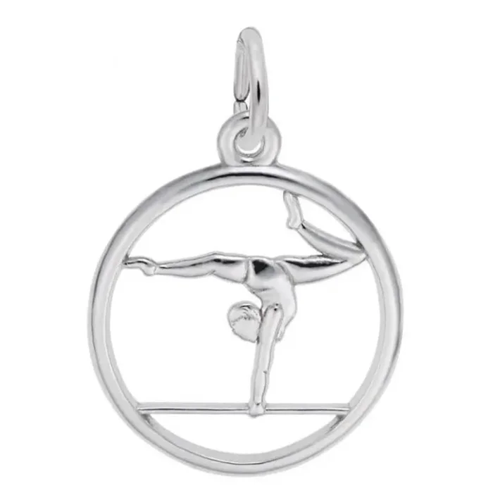 Sterling Silver Gymnast Charm