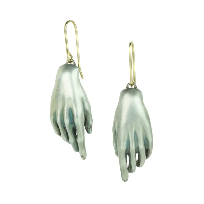Sterling Silver Hand Drop Earrings