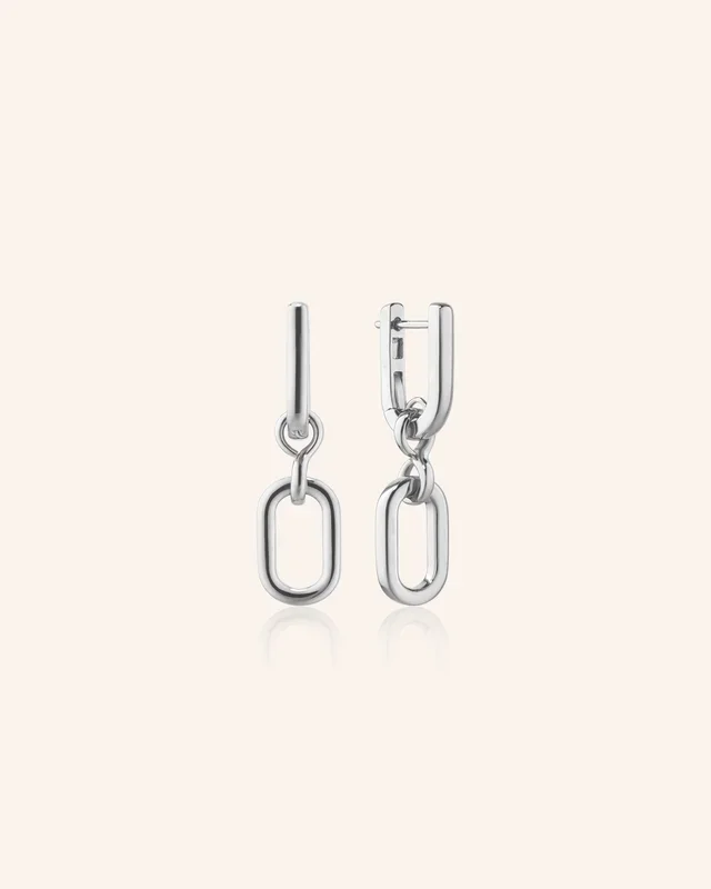 Sterling Silver Large Infinity Earrings