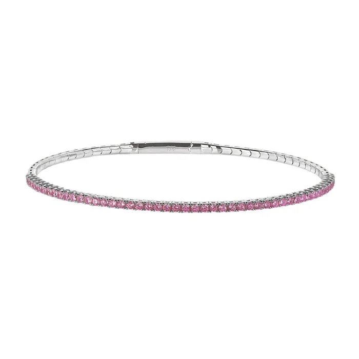 Sterling Silver October Birthstone Flex Bracelet