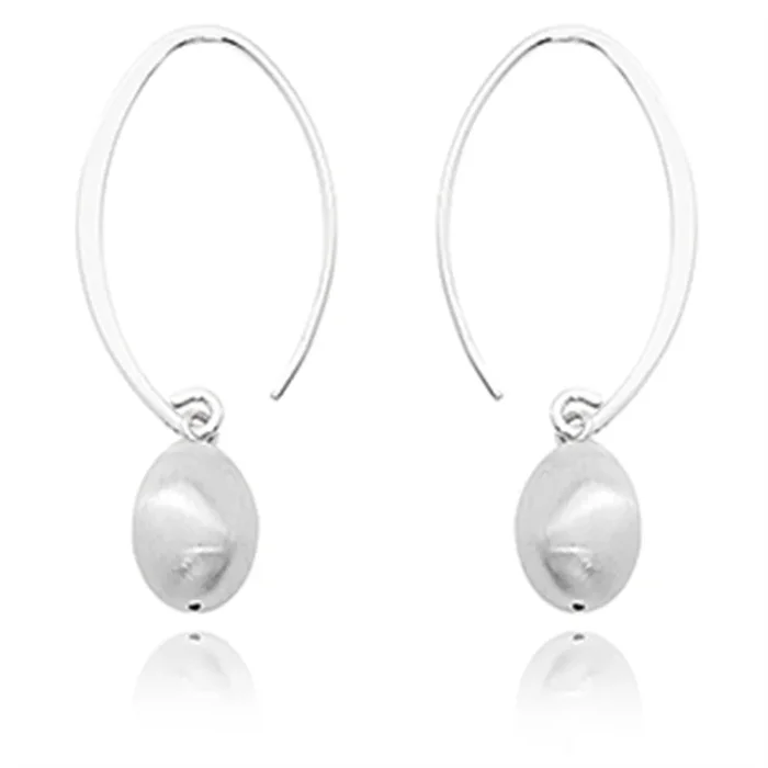 Sterling Silver Simple Sweep With Beads