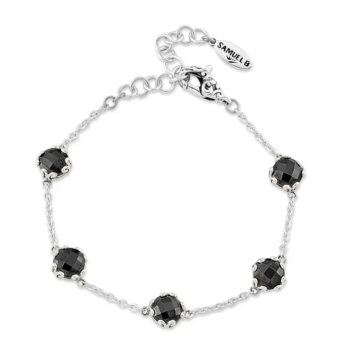 Sterling Silver Spinels Bracelet