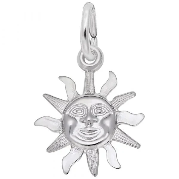Sterling Silver Sunburst Charm