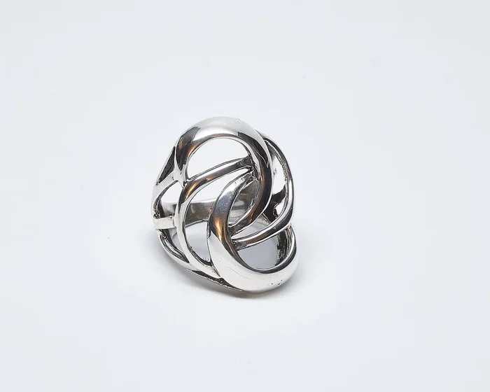 Sterling Silver Swirl Wax Cast Ring