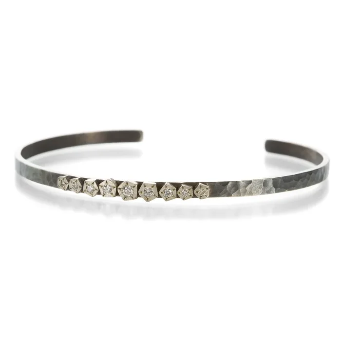 Sterling Silver Thin Rock Cuff