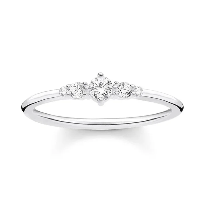 Sterling Silver Thomas Sabo Charm Club Fine Vintage Zirconia Ring