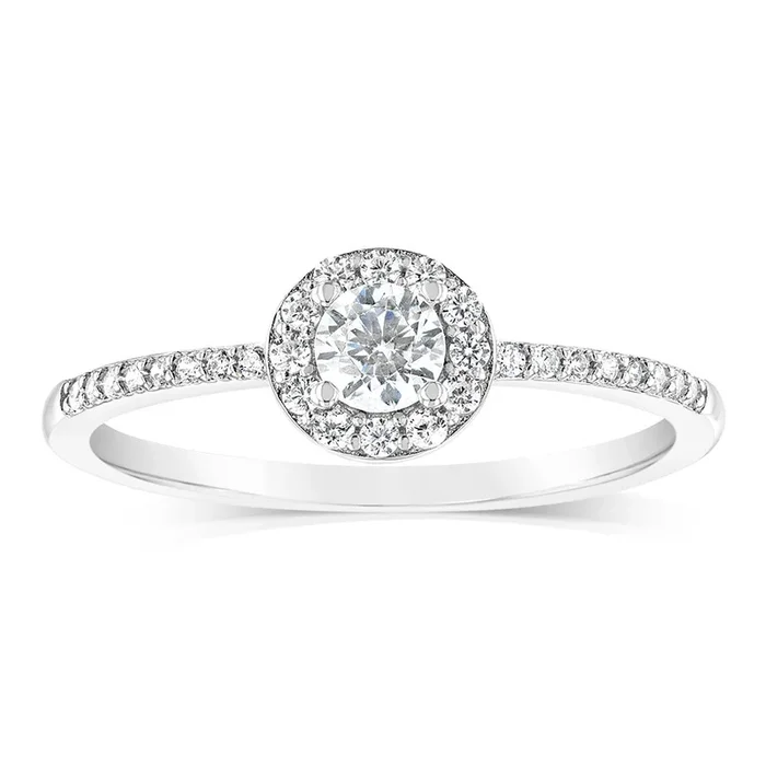 Sterling Silver White Cubic Zirconia Ring