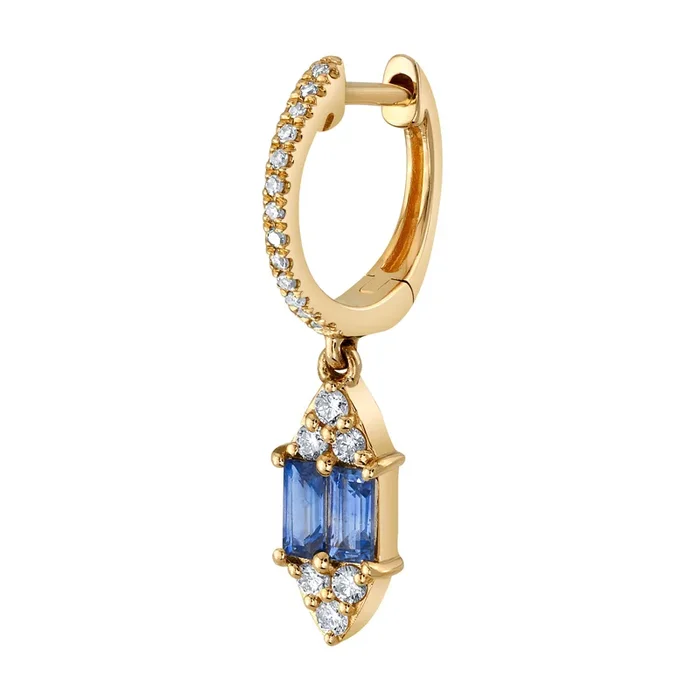 Stone Diamond Headlight-Drop Earring