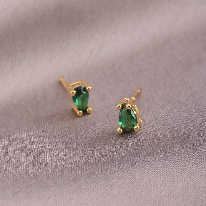 Stone Drop Stud Earrings