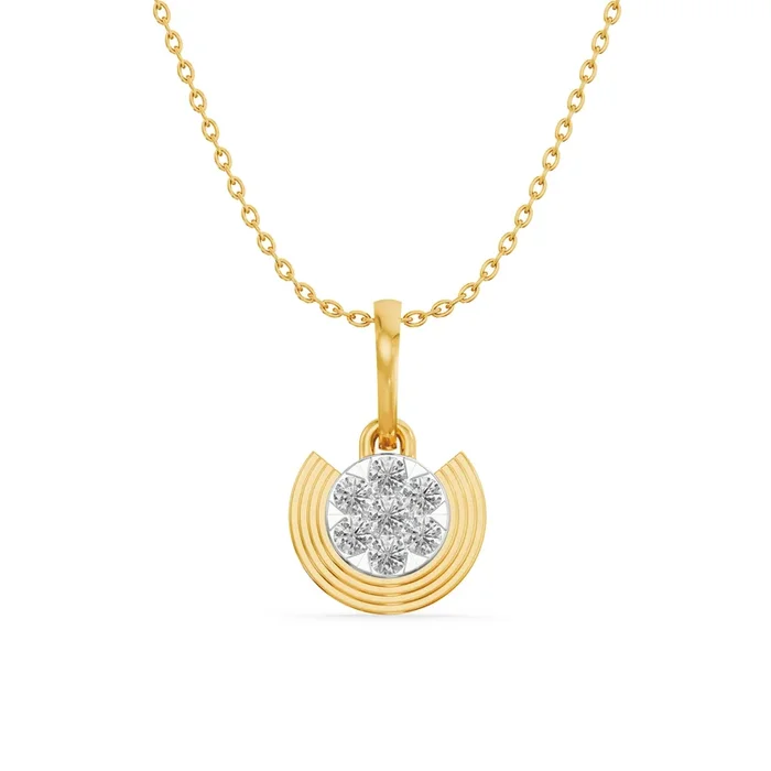 Sunray Bloom 9KT Gold Lab Grown Diamond Pendant