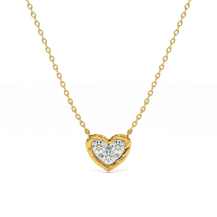 Sweetheart Aura 9KT Gold Lab Grown Diamond Necklace