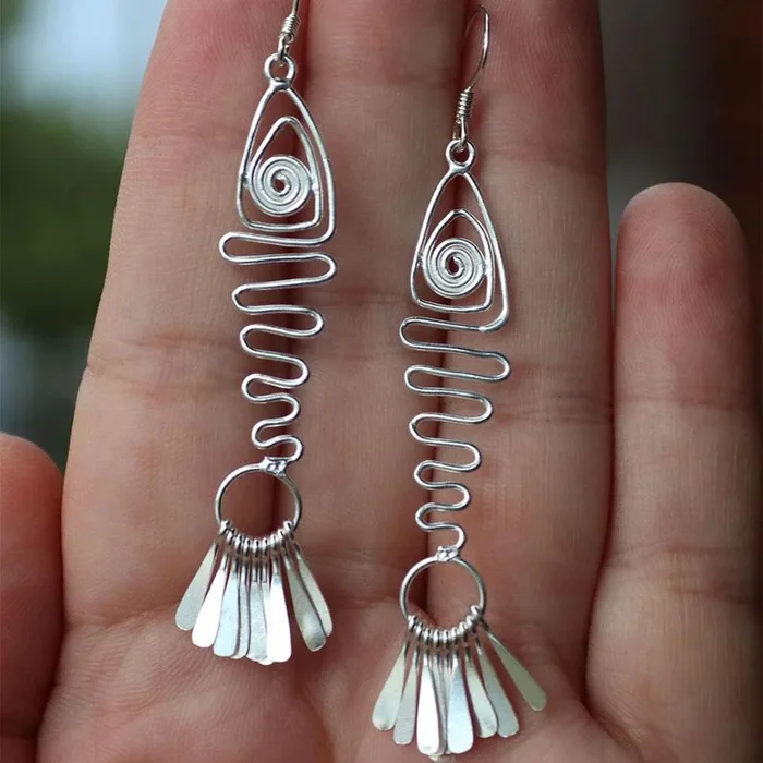 Swim Like a Fish Earrings in Sterling Silver