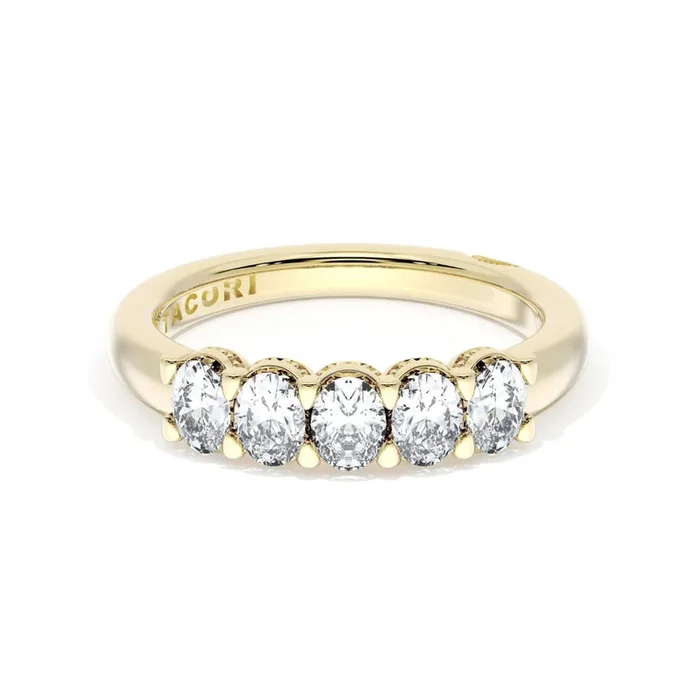 Tacori 18k Gold Founder’s Collection Oval Cut Diamond Band