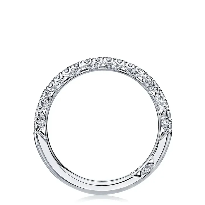 Tacori Petite Crescent French Pave Diamond Wedding Band – 2mm
