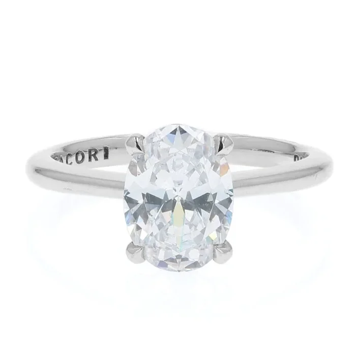 Tacori Platinum Founder’s Collection Oval Diamond Hidden Halo Engagement Ring