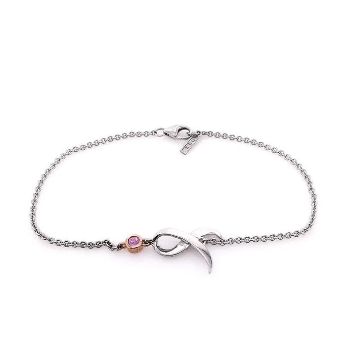 Tacori Sterling Silver 7″ Shining Strength Pink Sapphire Bracelet