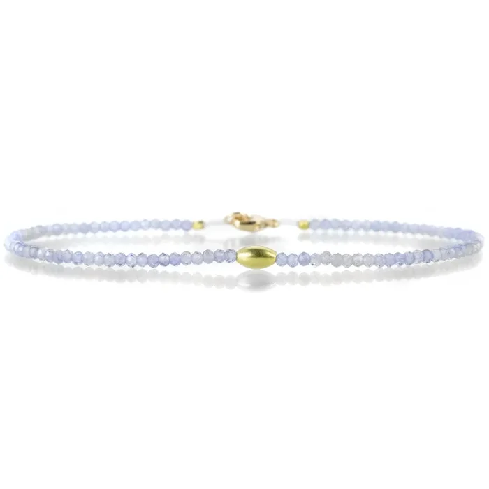 Tanzanite & Gold Bead Bracelet