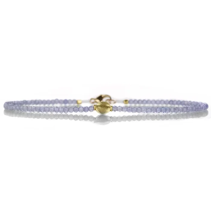 Tanzanite and 18k Bead Bracelet