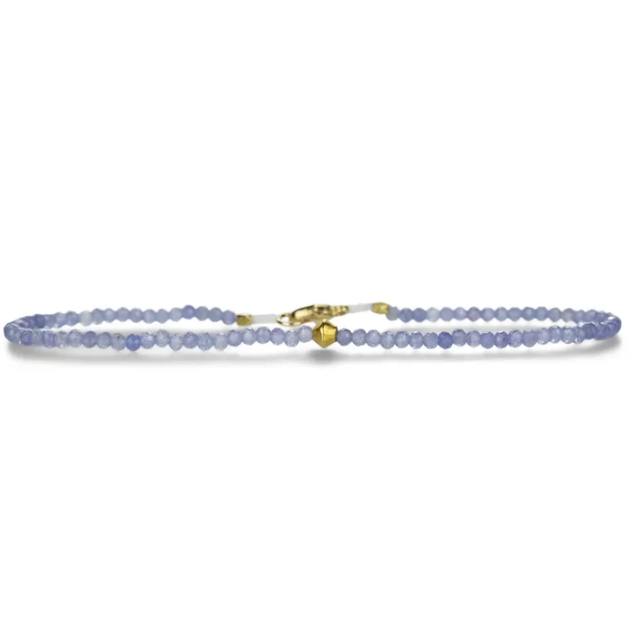 Tanzanite and 18k Gold Beaded Bracelet