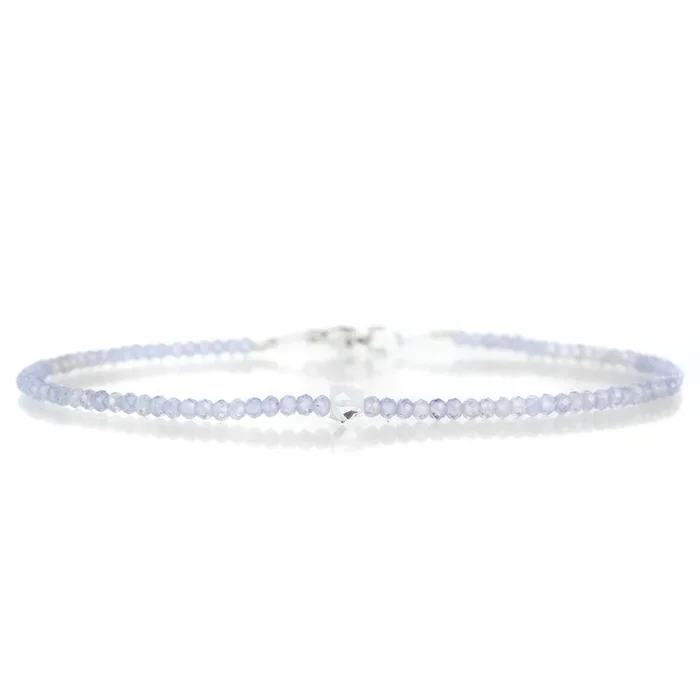 Tanzanite and Herkimer Quartz Bracelet