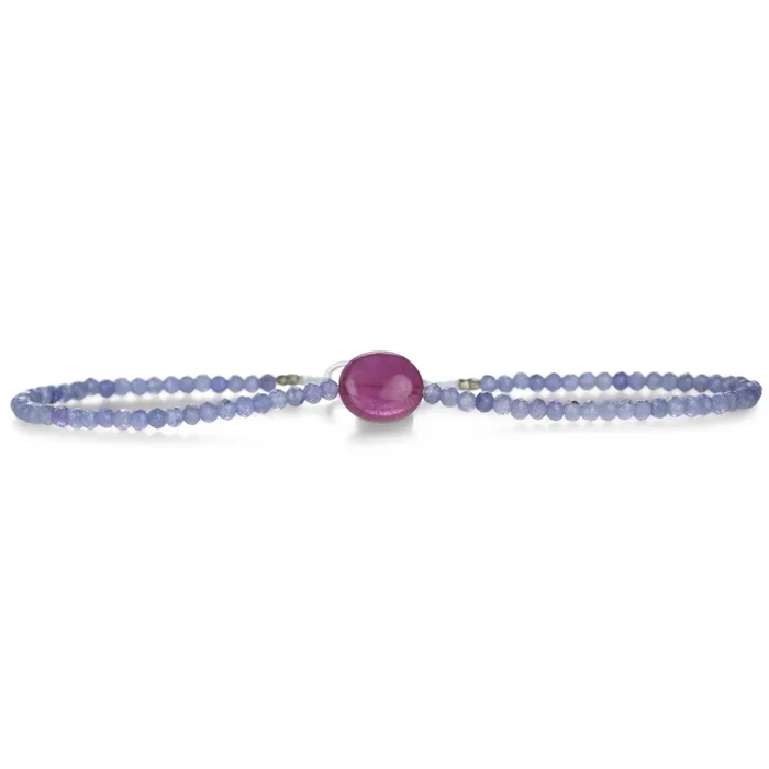 Tanzanite and Ruby Bracelet