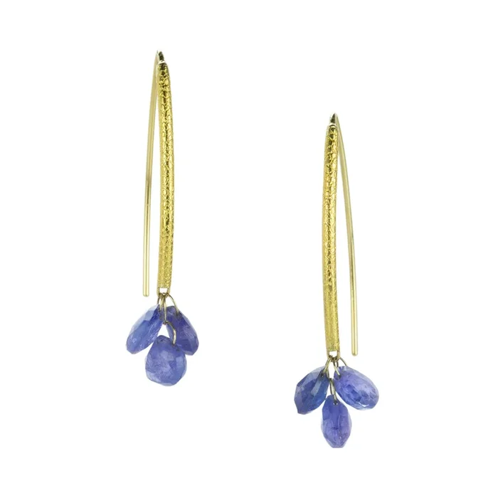 Tanzanite Briolette Navette Earrings