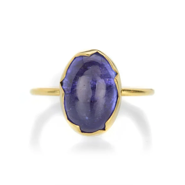 Tanzanite Egg Stacker Ring