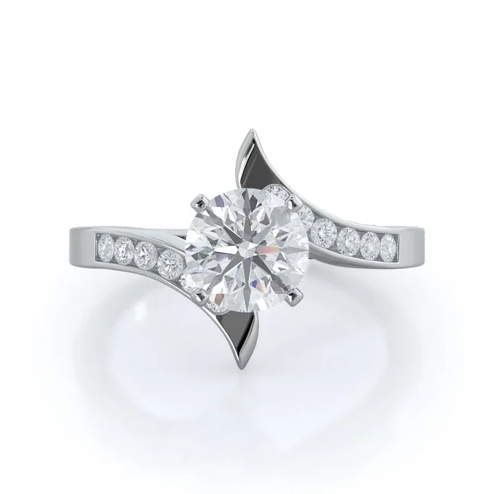 Tapered Diamond Engagement Ring