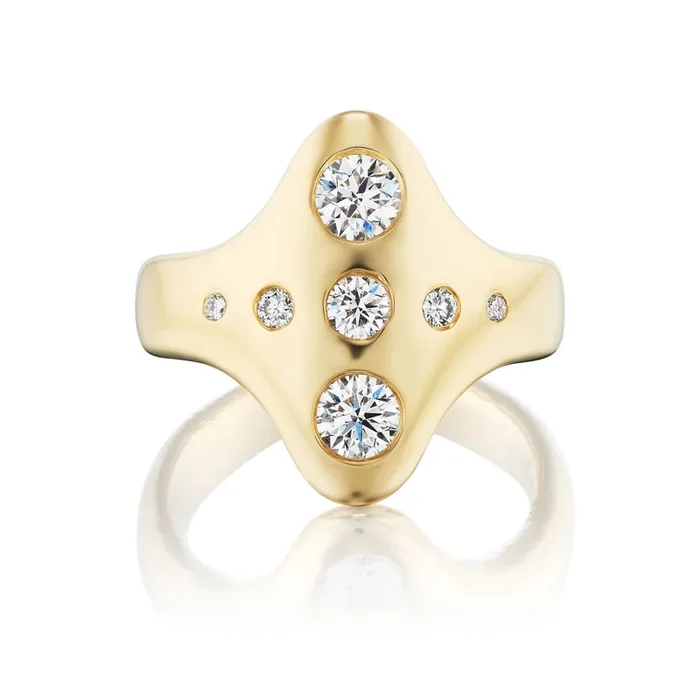 Tapered Diamond Ring