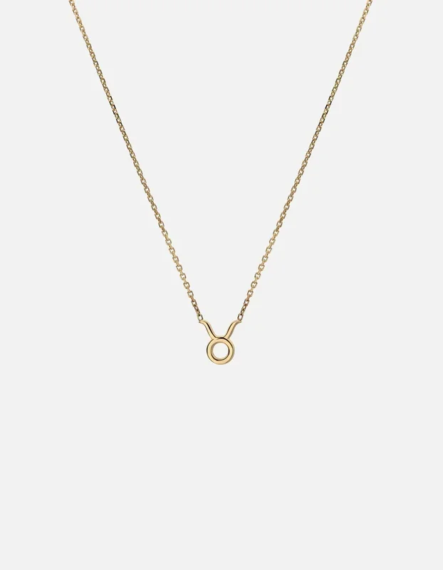 Taurus Astro Pendant Necklace, 14k Gold