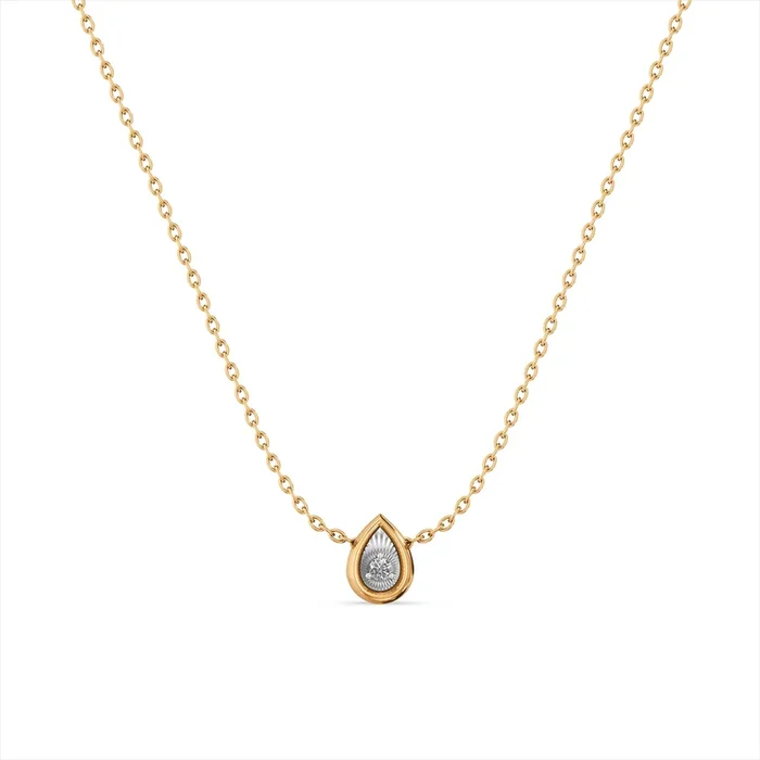 Tear of Light 9KT Gold Lab Grown Diamond Necklace