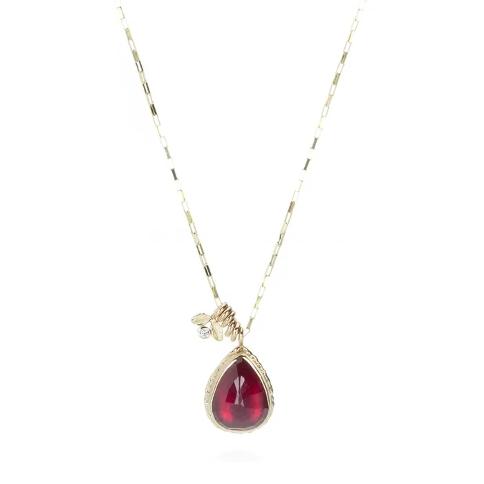 Teardrop African Ruby Necklace