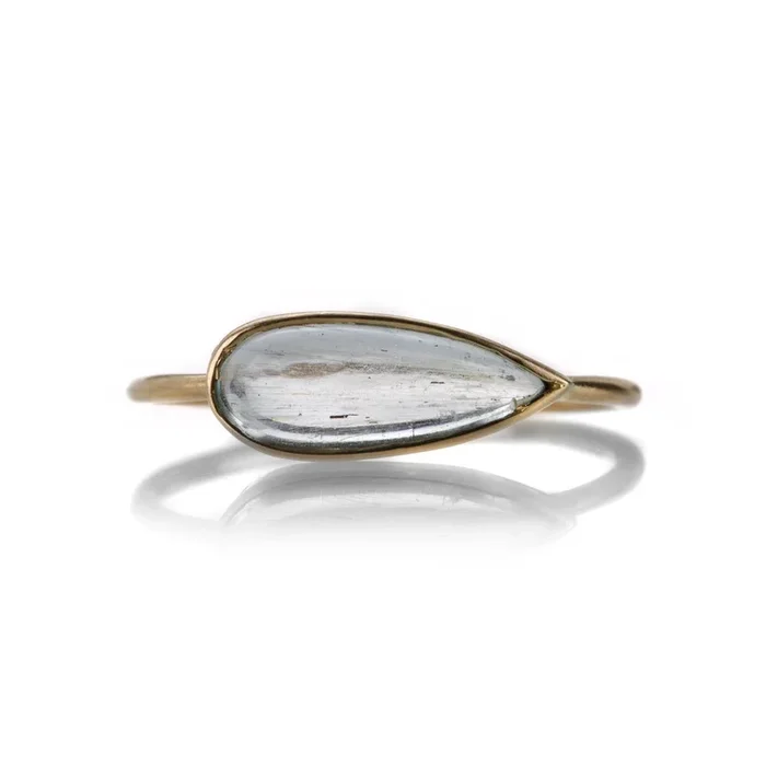 Teardrop Aquamarine Ring