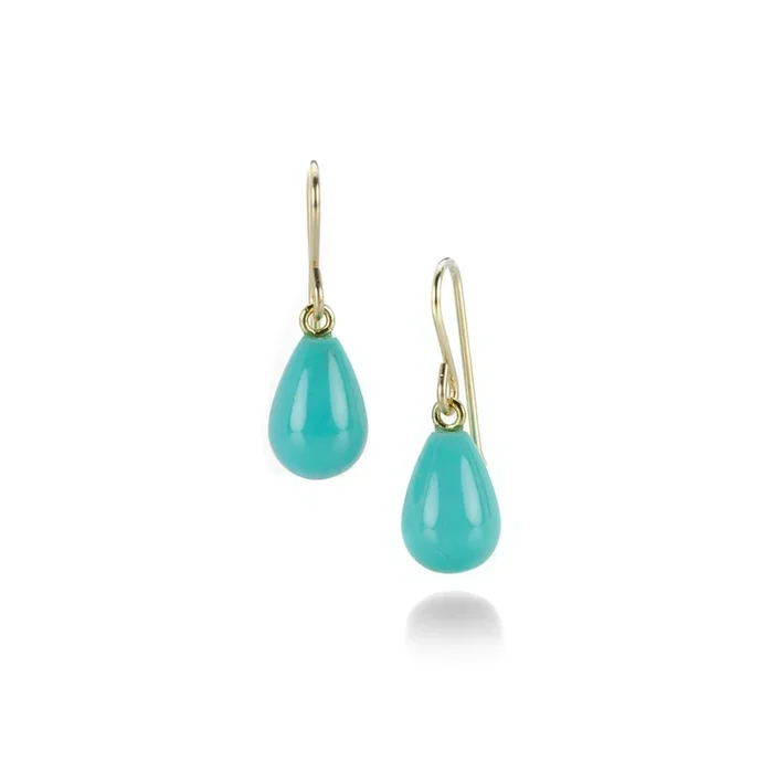 Teardrop Chinese Turquoise Earrings