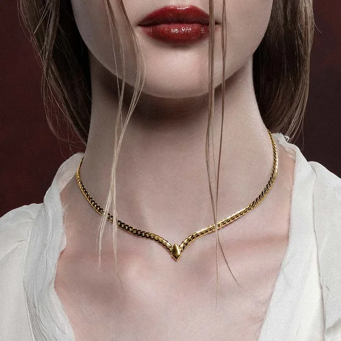 The Chevron Collar – Gold