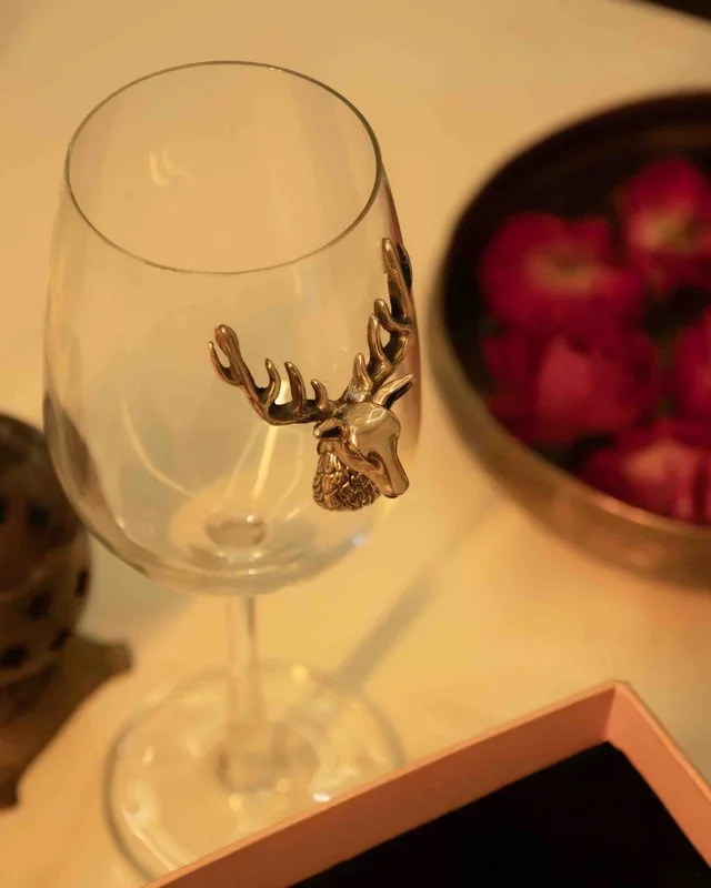 The Mystic Deer Wine Glass