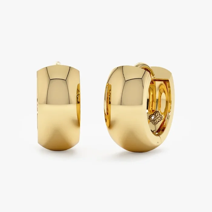 Thick Solid Gold Huggies, Lindsay