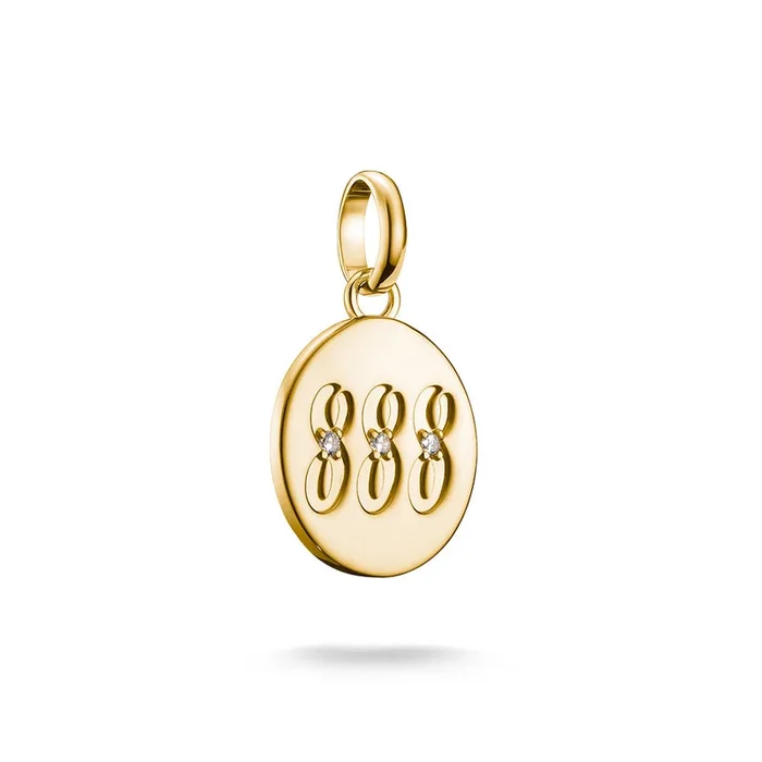 Thomas Sabo CC Connect Yellow Gold-Plated CZ ‘888’ Angel Number