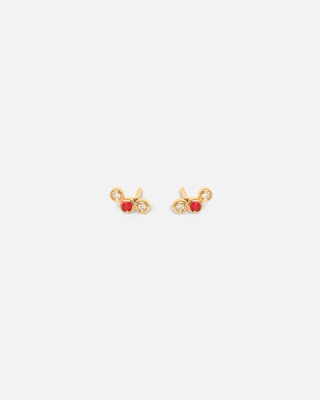 Three Bezel Set Studs
