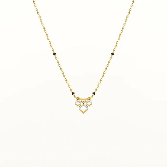 Three Petals Of Love 925 Sterling Silver Mangalsutra