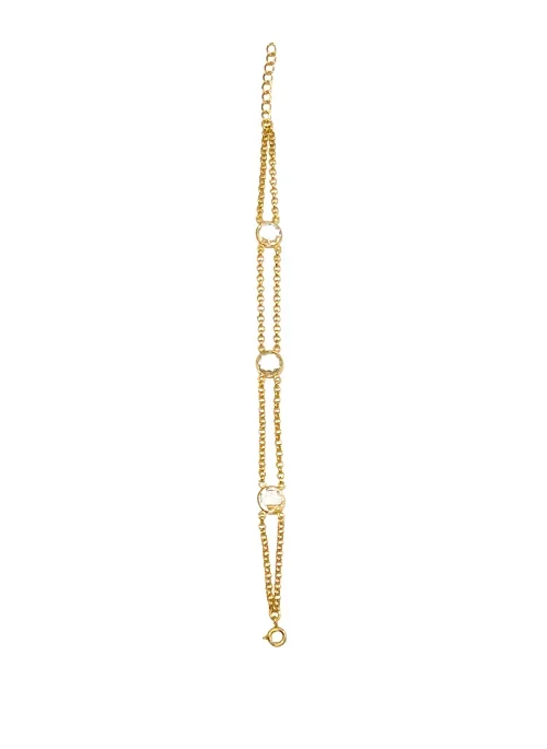 Three stone Crystal Bracelet
