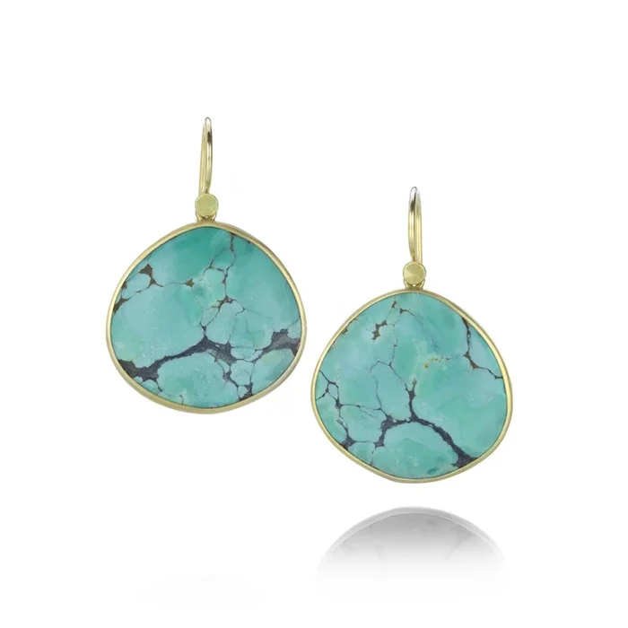 Tibetan Turquoise Drop Earrings